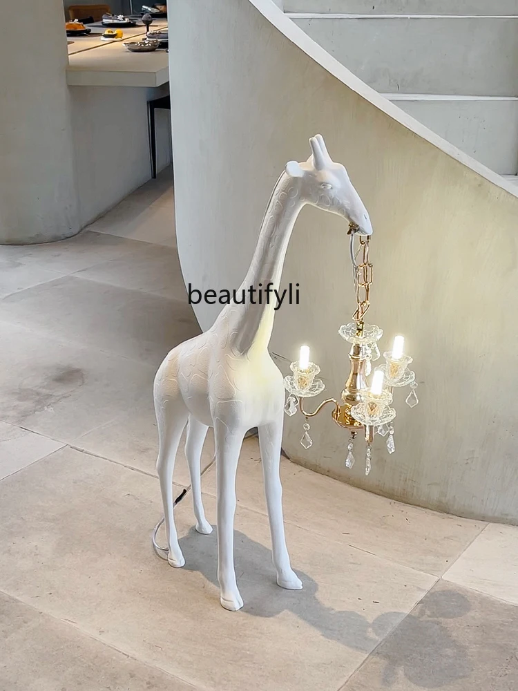 

Giraffe Floor Lamp in Love Creative French Nordic Living Room Bedroom Ins Decoration Table Lamp