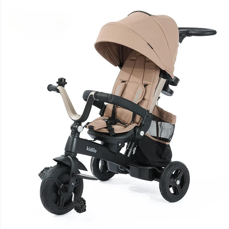 Rideable Three-wheeled Baby Stroller Multi-functional Children's Tricycle 3-6 Years Old Baby Stroller Carriage