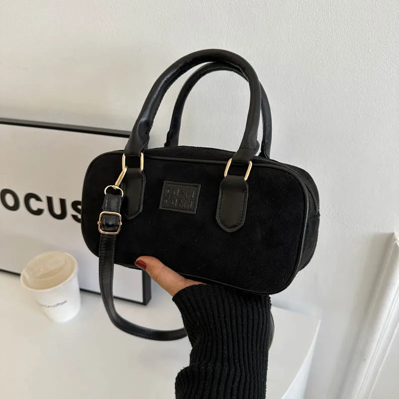 Retro Fashion Simple Matte Texture Handbag Winter New Foreign Style Versatile Shoulder Bag Luxury Brand Women's Crossbody Bag