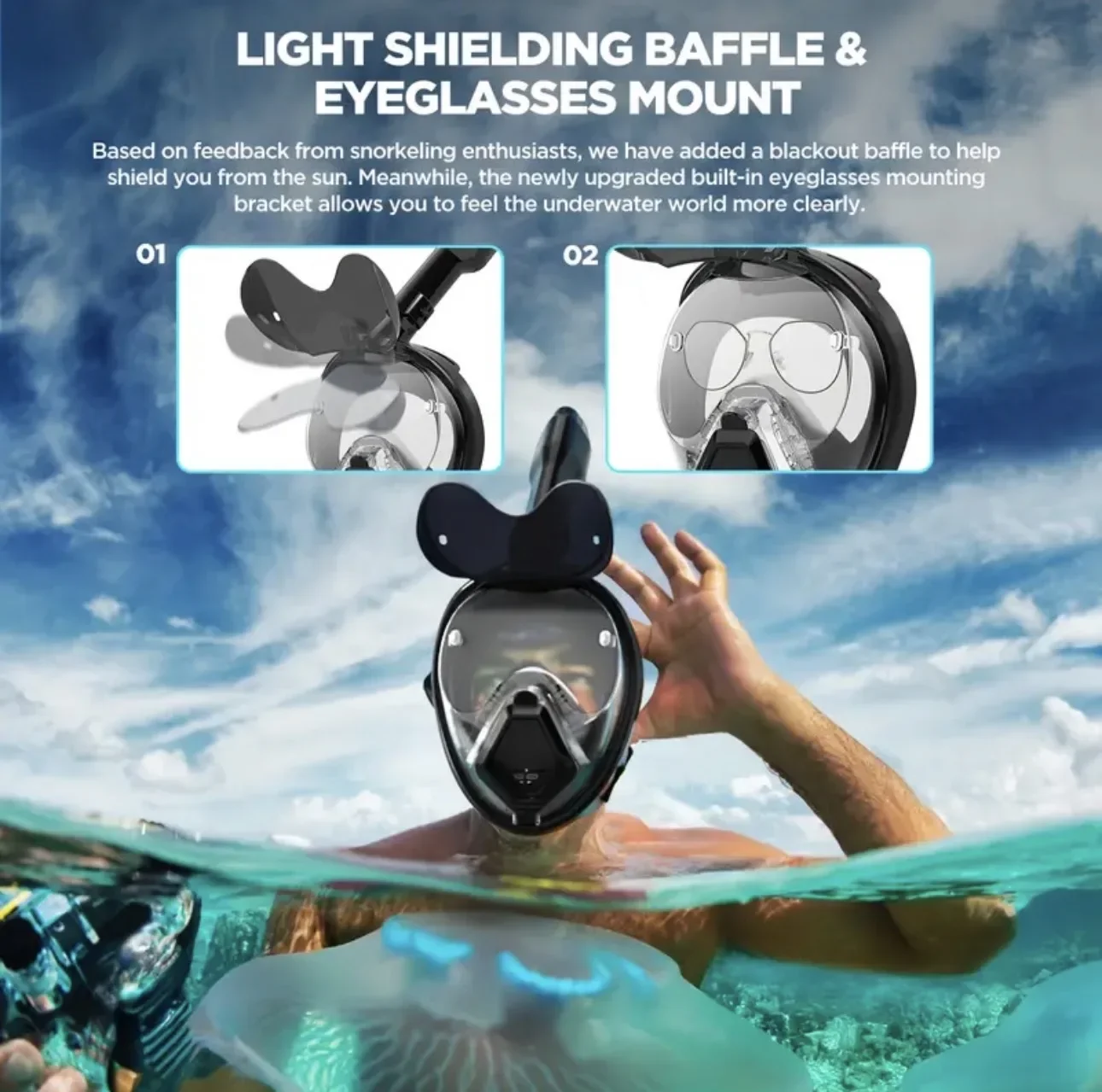 TRIMIX Professional Snorkeling Mask for Kids Adults, High Definition Anti Fog Foldable Swimming Fully Dry Myopia Diving Goggles