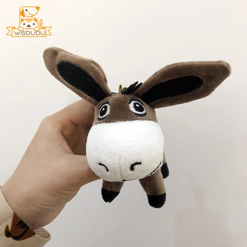 Novo bonito pequeno burro brinquedo de pelúcia pingente boneca de