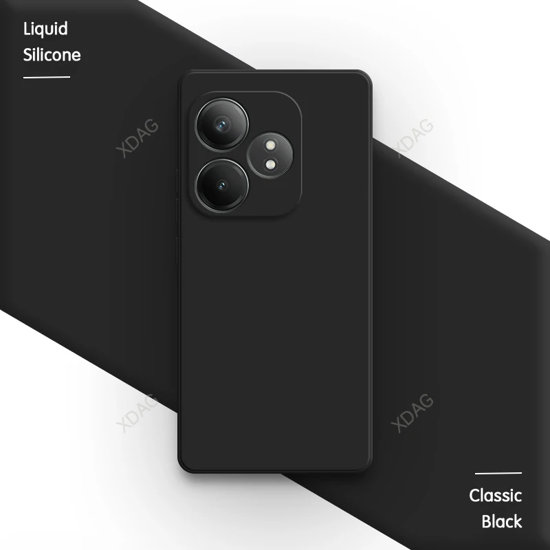 Liquid Silicone Camera Protection Phone Case, Soft Square Back Cover in Simple Design