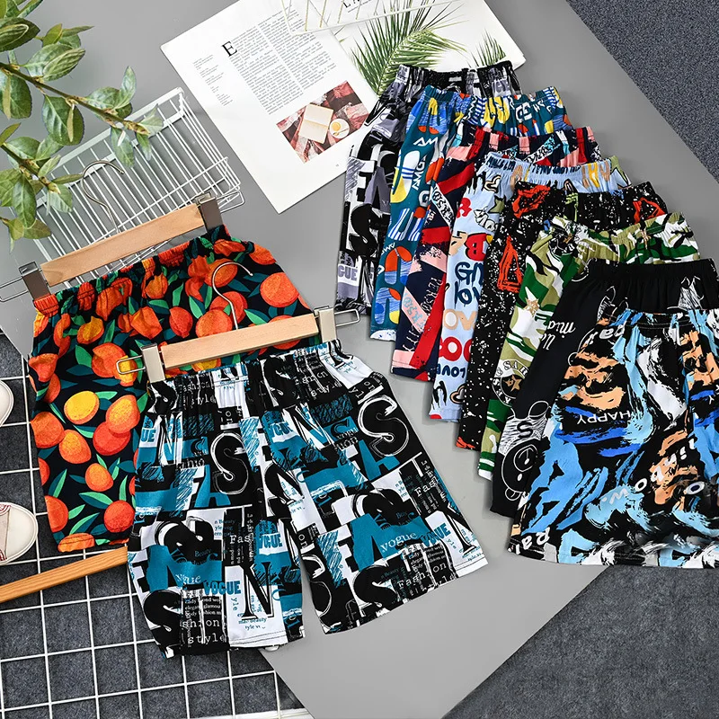 Summer New Summer Beach Pants Loose Silk Children Shorts