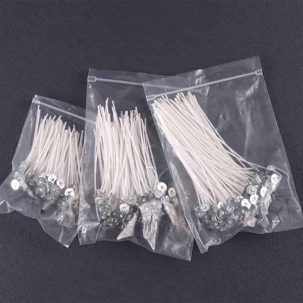 8-20cm 100 PCS Candle Wicks Smokeless Wax Pure Cotton Core for DIY Candle Making Pre-waxed Wicks Party Supplies