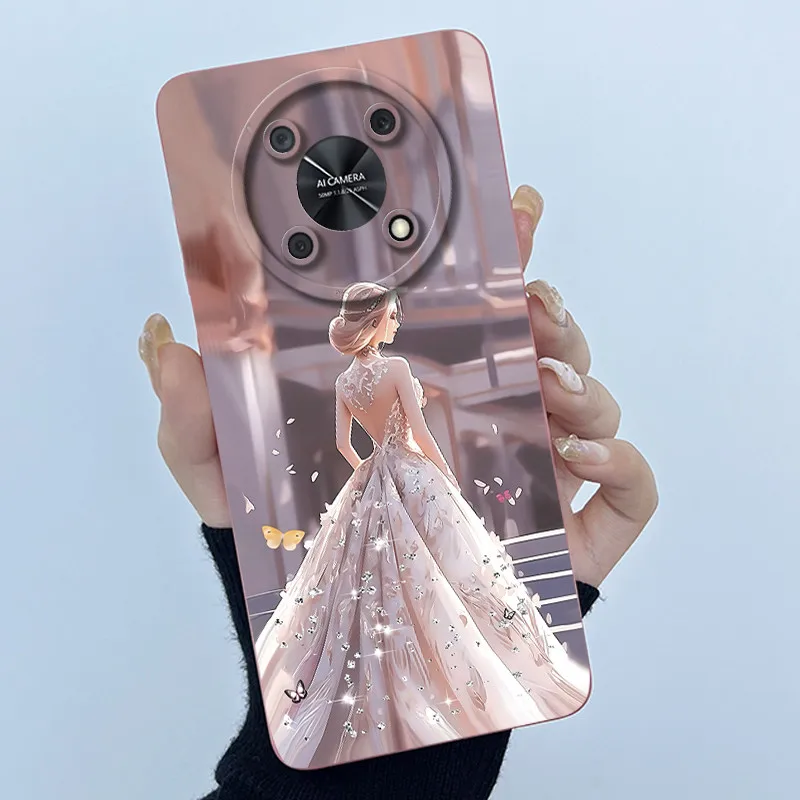 Matte Soft TPU Phone Cover with Cute Panda and Cat Design