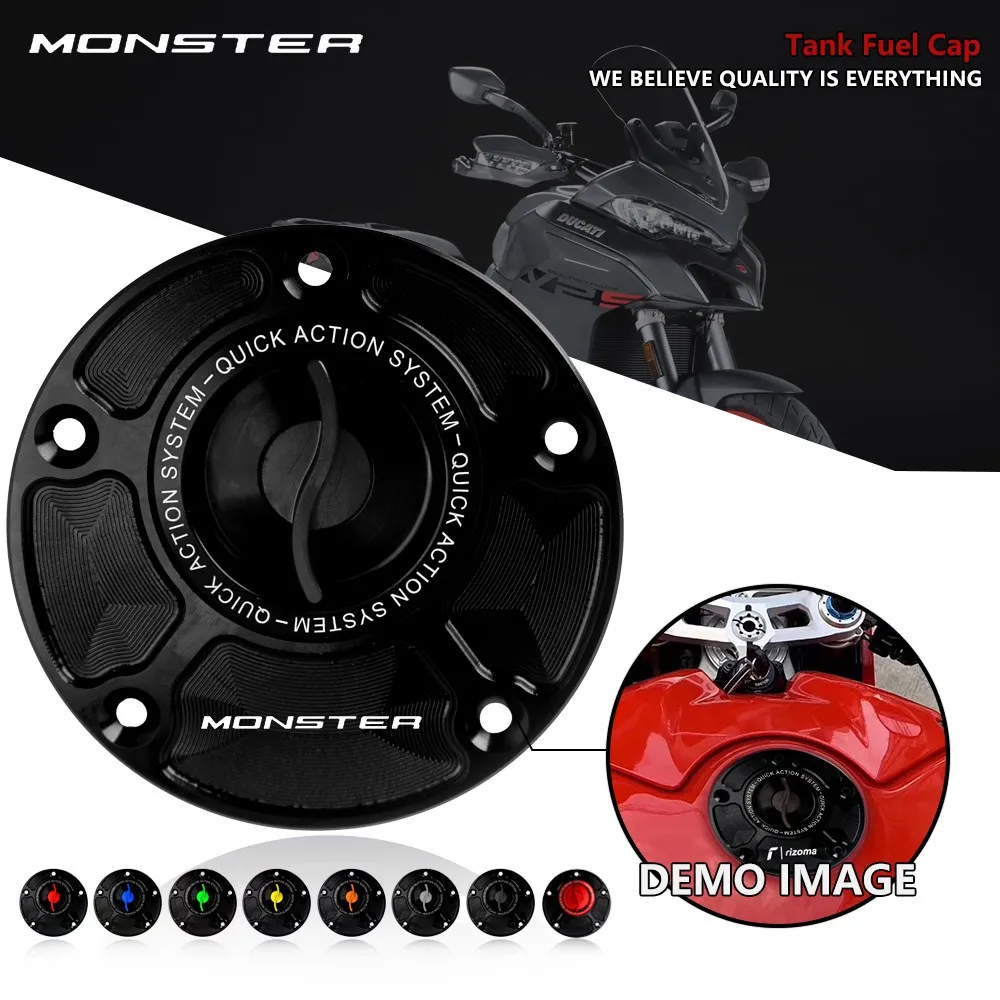 

For DUCATI MONSTER SUPERSPORT 1098 1198 848 888 916 998 748 907 996 ST 2 3 4 CNC Fuel Gas Tank cap Quick Release Cover Keyless