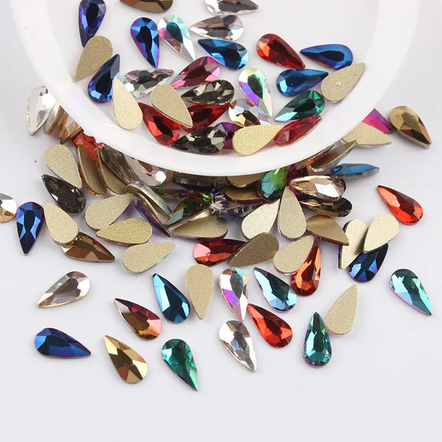Großhandel Mix Strass-Stil, flache Rückseite, Nagel-Strassstein, speziell geformte Kristall-Nagelkunststeine, 3D-personalisierte Dekoration – Detail 5