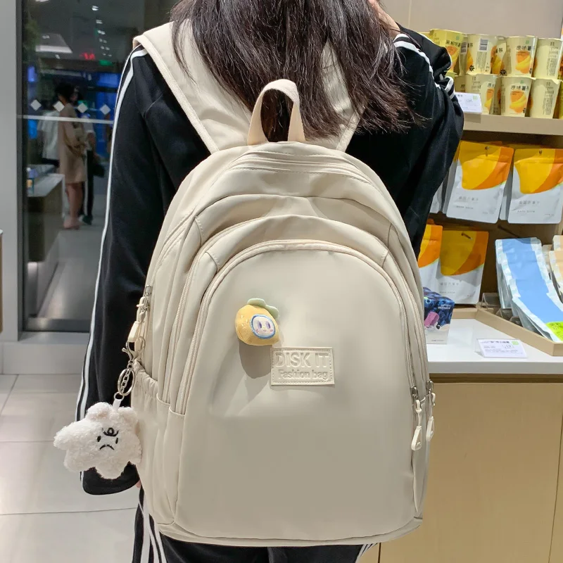 Fashion Women Cute Pink Leisure School Bag Cool Girl Laptop Student Backpack Ladies Travel College Packet Trendy Female Book Bag