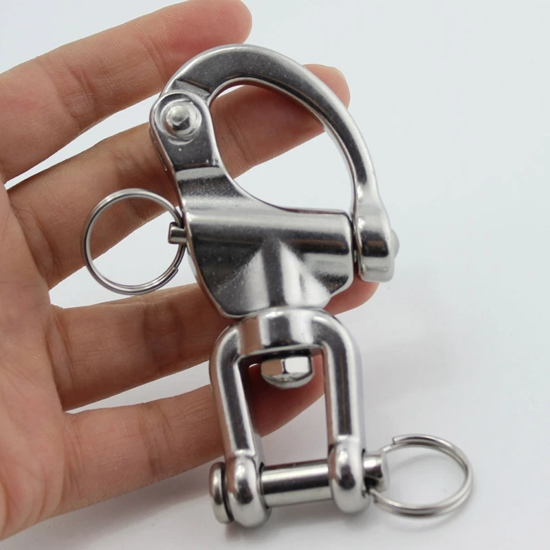70/87/128mm Shackle 316 Stainless Steel Quick Release Diving Clips Hook