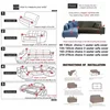 1/2/3/4 Seater Stretch Slipcover Sofa Elastic Cover Jacquard Slipcover Covers for Couch L Shape Sofa 2024 Living Room 2