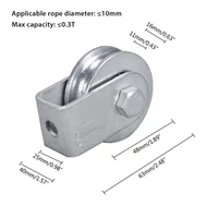 Pulley Wheel Sturdy Professional Pulley Block Load 0.3Tons Single Pulley Block Heavy Duty Rotating Pulley Roller Lifting 1