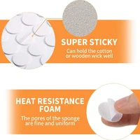 100pcs Candle Wick Stickers Adhesive Heat Resistance Foam Double-sided Tape for Wax Fixed Base Holder Stand Candle Making 20mm 4