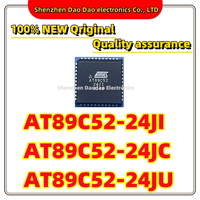 AT89C52-24JI AT89C52-24JC AT89C52-24JU PLCC-44 Microcontroller chip IC ...