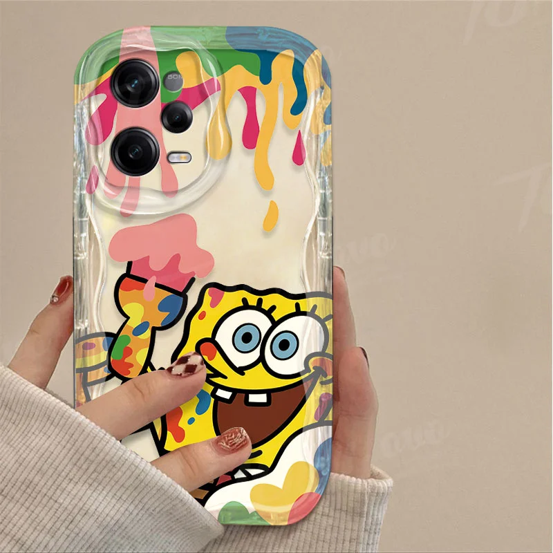 thumbnail image 1 of Phone Case For Xiaomi Redmi Note 13 12 Pro Plus 12S 11 11S 10 10S 9S 7 8 9 Pro Max Graffiti SpongeBobs Patrick Star Wave Cover, 1 of 5