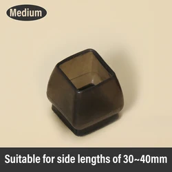 16 - Piece Furniture Leg Floor Protectors with Felt Pads and Sliders - 16PCS (Black Square M)
