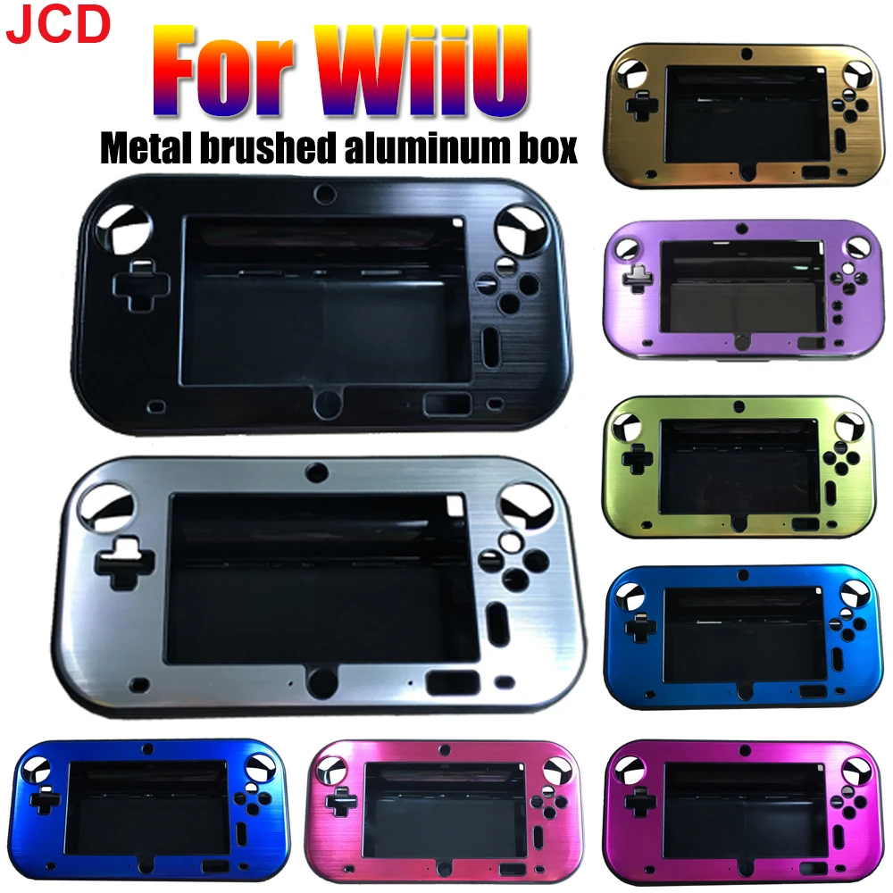 

JCD 1 pcs For WiiU NEW Hard Plastic + Aluminum Brushed Skin Cover Case For Wii U Gamepad Remote Controller