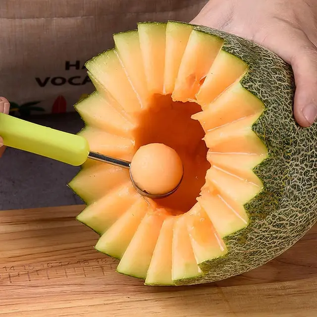 Watermelon Slicer Cutter Scoop Fruit Carving Knife Cutter Fruit Platter Fruit Dig Pulp Separator Kitchen Home Gadgets Tools 3