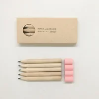 Fromthenon Traveler's Brass Pencil's Replacement Five Pencils and Four Erasers In Packs Accessory Standby Cute School Supplies 2