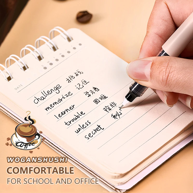 Elegant Afternoon Tea Gel Ink Pen Set - 6-Piece Black Ink, 0.5mm, Quick-Dry Writing