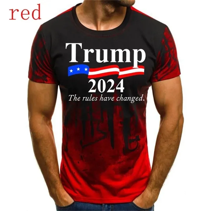 Trump 2024 Election T Shirt Short Sleeve Trump Supporter Tee Tops For Men Women Casual Slim T Shirts Streetwear Men's Clothing