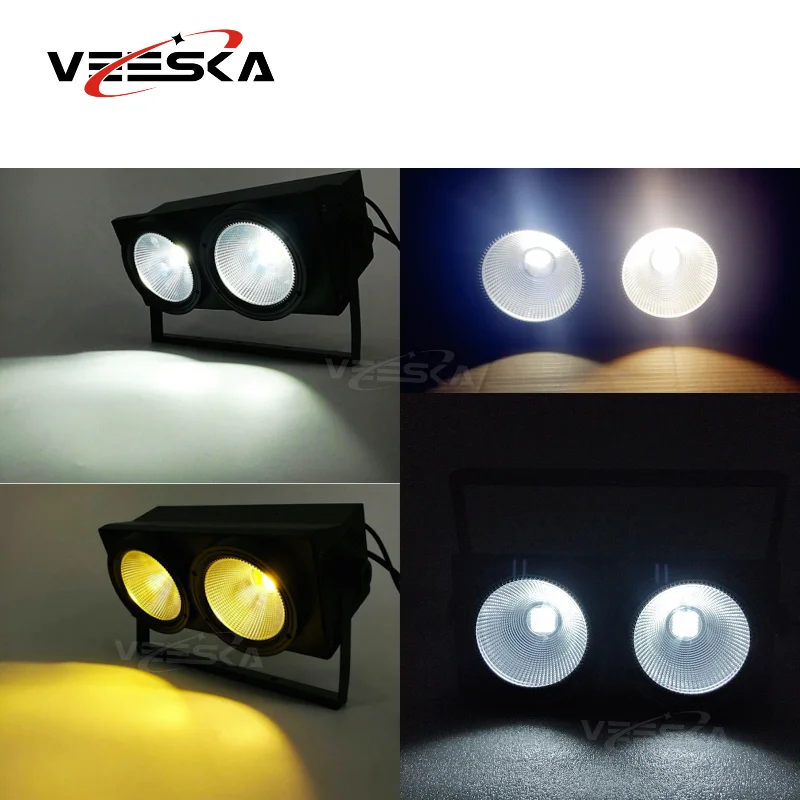 1Pcs LED COB 2eyes 2x100W Blinder Lighting DMX Stage Lighting Effect DMX Controller Club Show Night Stage LightingFlightcase 6