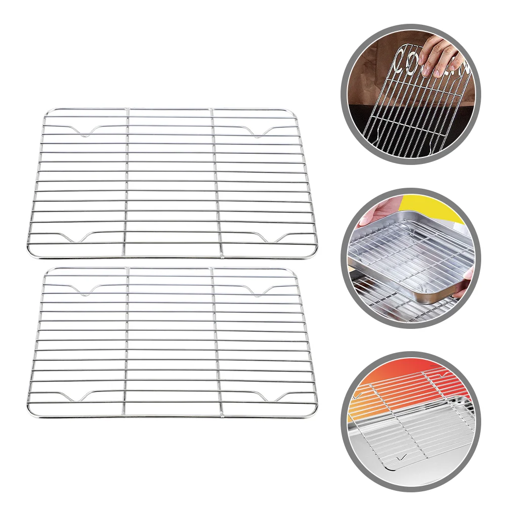 Racks de rack de resfriamento de bolo de grelha de aço inoxidável para cozinhar e assar forno torradeira de biscoitos de fio