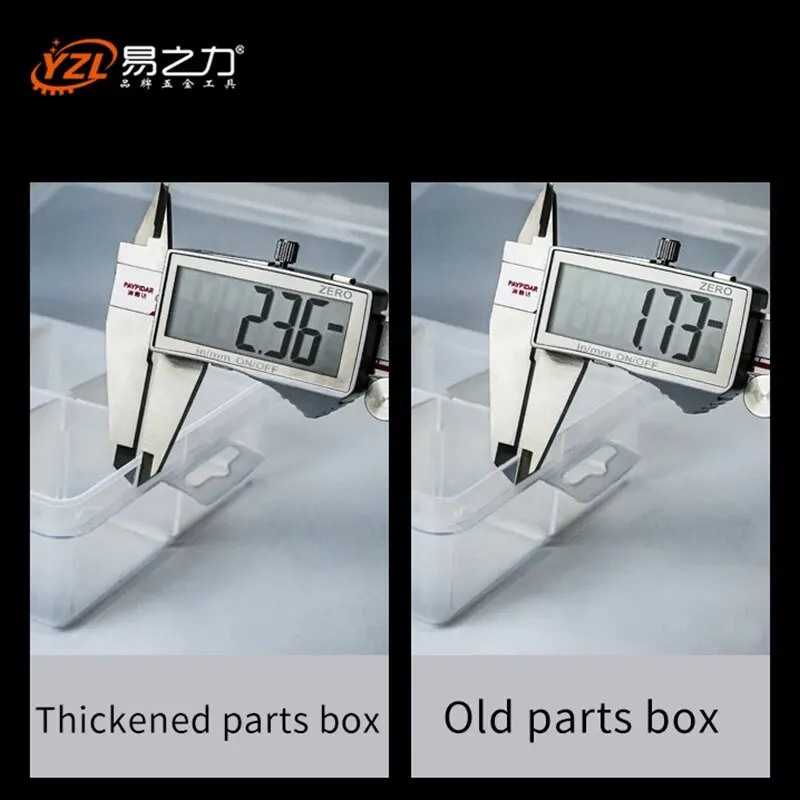 Portable Transparent Storage Box Grids Plastic Clear Organizer with Cover for Jewelry Earrings Screw Nails Parts tool storage box parts storage box plastic tool box storage organizer box