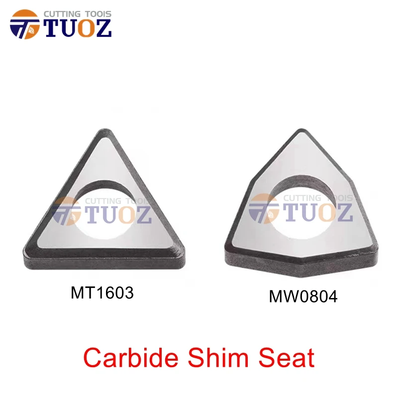 

TUOZ 10pcs Carbide Shim Seat MT1603 MT1604 MT2204 MW0608 MW0603 MW0804 TNMG WNMG Accessories Knife Pad for CNC Turning Tool
