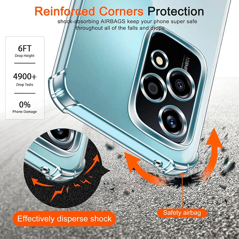 Durable Shockproof Silicone Soft Case – Ultra-Thin Clear Protective Back Cover