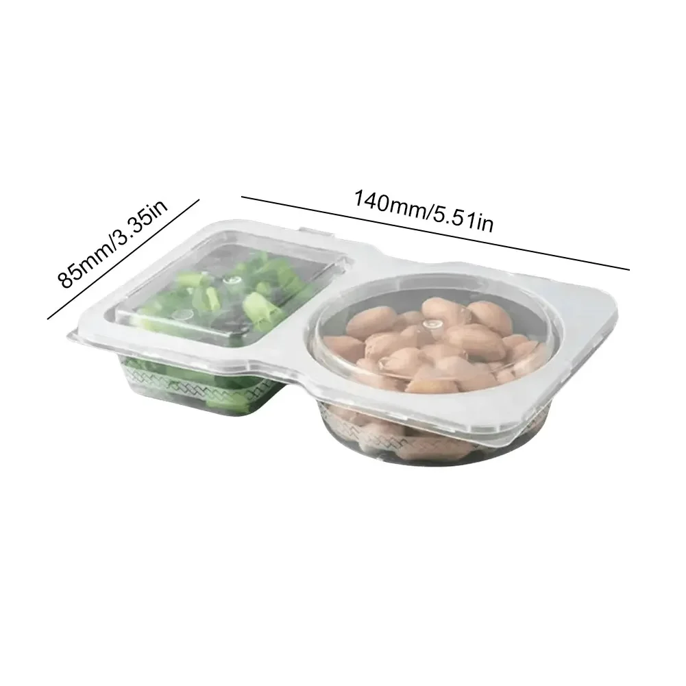 disposable storage containers Double Compartment Transparent Dressing Containers Reusable Stackable Storage Snack Containers Disposable for Home School