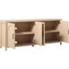 Modern 70" Reeded Sideboard, Credenza with Doors for Dining Room, Media and Game Storage, Buffet Cabinet with Cord Management 5