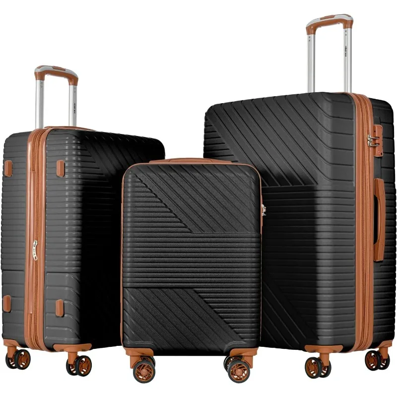 

Luggage Sets 3 Piece Expandable Lightweight Suitcase, Hardshell Travel Luggage with wheels 20”24”28”
