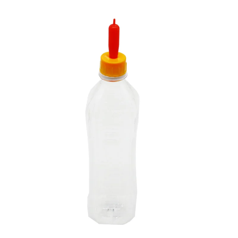 100 Pcs Sheep Milk Drinking Nipple, Lamb Nipple Plastic Connect with Screw Sprite Coke Bottle, Livestock Veterinary Feeding Tool