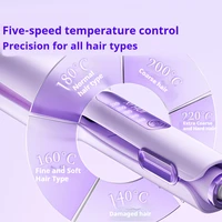 Fer à boucler 32 mm avec ions négatifs, revêtement céramique à l'huile essentielle, anti-brûlure, arrêt automatique, pour femmes 4