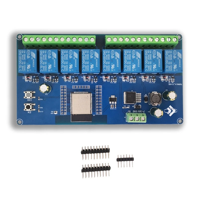 

ESP32 WIFI Bluetooth BLE 8 Way Relay Module ESP32-WROOM Secondary Development Board DC5-30V Power Supply