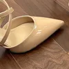 African Party Shoe and Bag Set Beige High Heels Shallow Mouth 2025 Sandals Ladies Slip On Lace-Up Nude Platform Sexy Pump Pointe 6