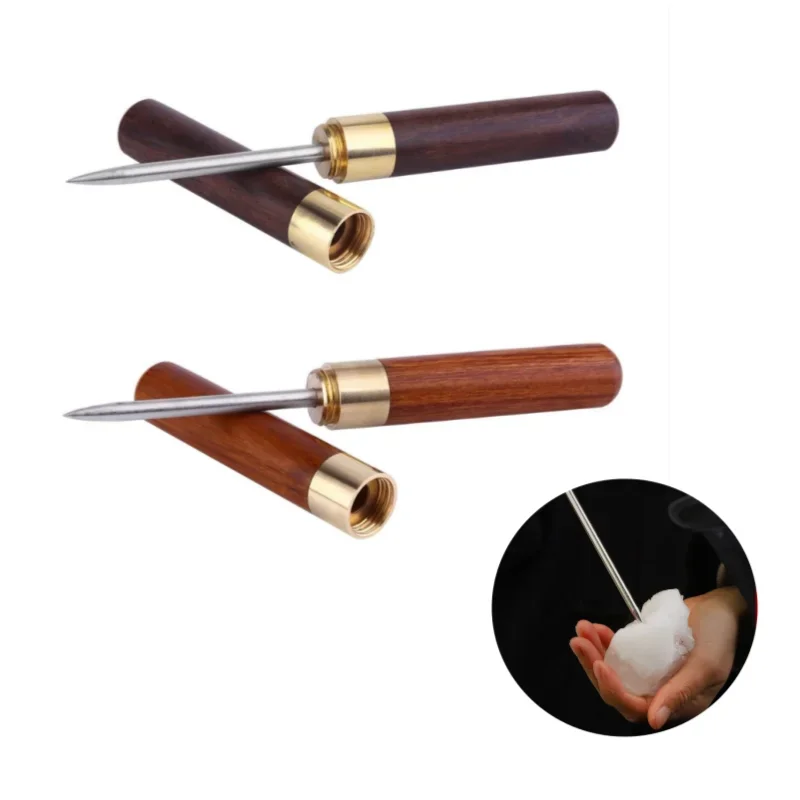 Stainless Steel Ice Pick with Wooden Handle and Sheath Kitchen Tool Home Ice Crushers Cone Bar Bartender Tool bar tools ice pick