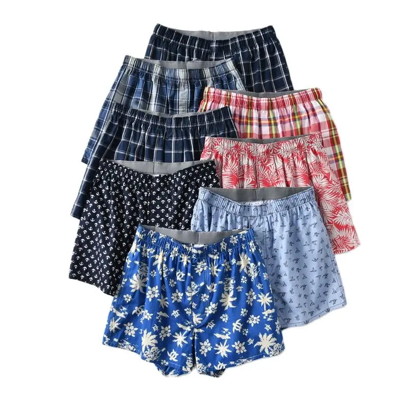 

Boxer Short Men's Underwear Casual Cotton Man Breathable Comfortable Male Loose Sleep Underpants Plus Size Arrow Pants Homewear