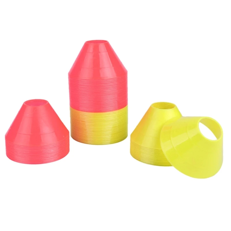 10x Soccer Cones with Holder Practical Mark Disk Field Cone Marker Training Accessories Outdoor Games Supplies for Adult