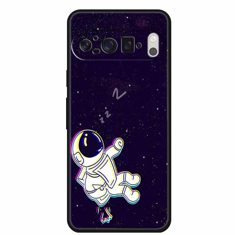 Space-Themed Soft Silicone TPU Phone Case - Astronaut Design