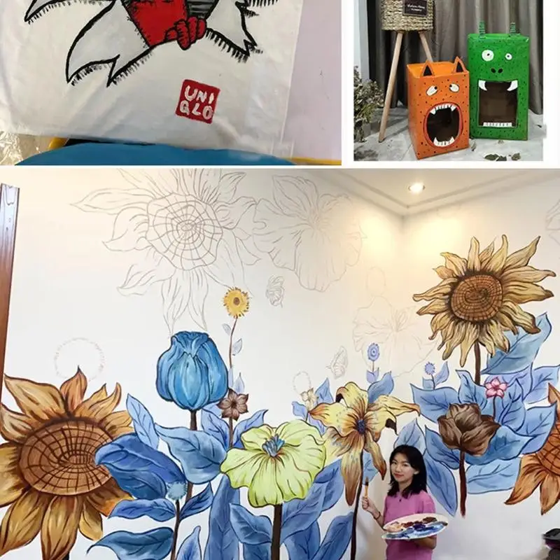 W89C 24 색 아크릴 페인트 키트 아티스트 페인팅 세트 12ml x 24 DIY 공예 용 튜브