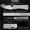 TRIVISA Folding Pocket Small Knife with Clip，Mini EDC Knife for Men,2.04”14C28N Steel Blade，G10 Handle for Women Camping Tools 2
