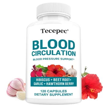 Hibiscus Extract 400 Mg, Folic Acid and Garlic Supplement, Antioxidant, Supports Blood and Bone Health, Improves Circulation