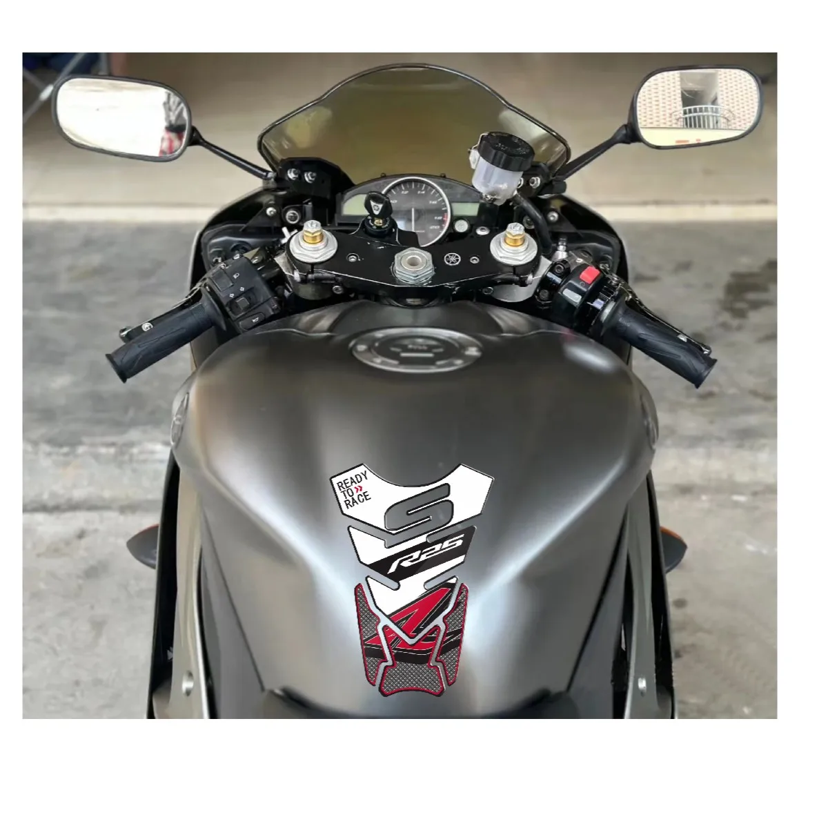 Motorcycle Tank Sticker 3D Rubber Gas Fuel Oil Tank Pad Protector Cover Sticker Decals For YAMAHA YZF-R25 R25 R 25  R250