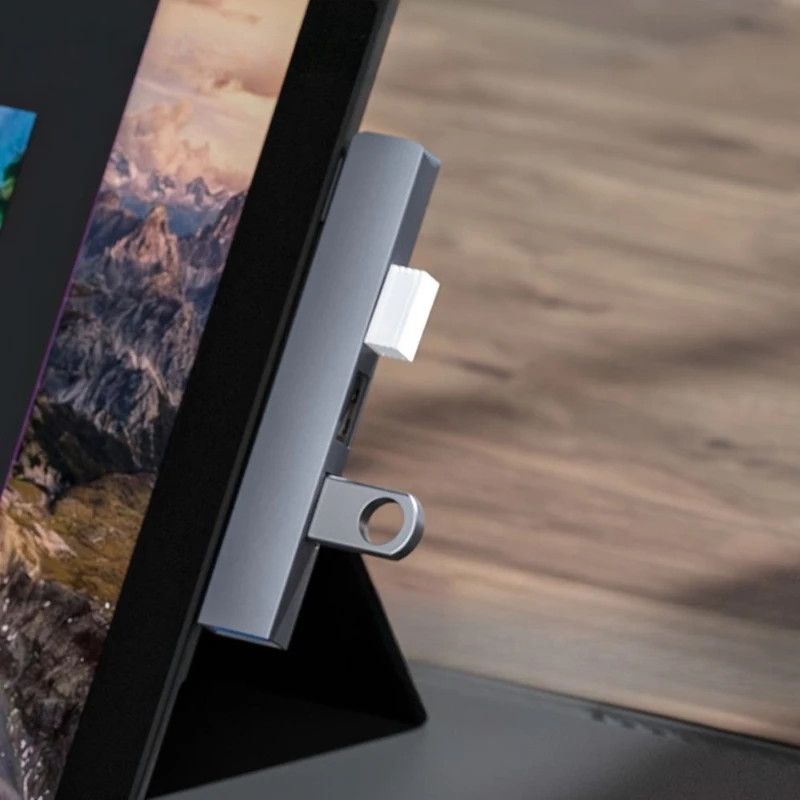 Side Plug-in USB Type-C Splitter Type-C/USB HUB Adapter OTG Extender Docking Station For Laptop Computer PC Mobile Phone