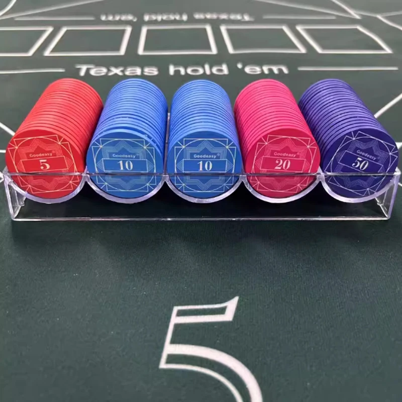 10개 텍사스 홀덤 세라믹 포커 칩, 가격표가 있는 전문가용 칩, 마작 칩 코인 보드 게임 테이블 게임