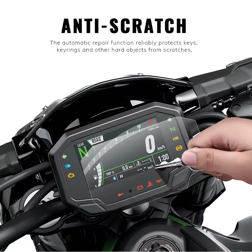 가와사키 ZX10R ZX-6R ZX-4R Z1000SX Z650 Z900 Z500SE 용 오토바이 TFT 디스플레이 보호 필름 스크린 프로텍터 계기판 필름