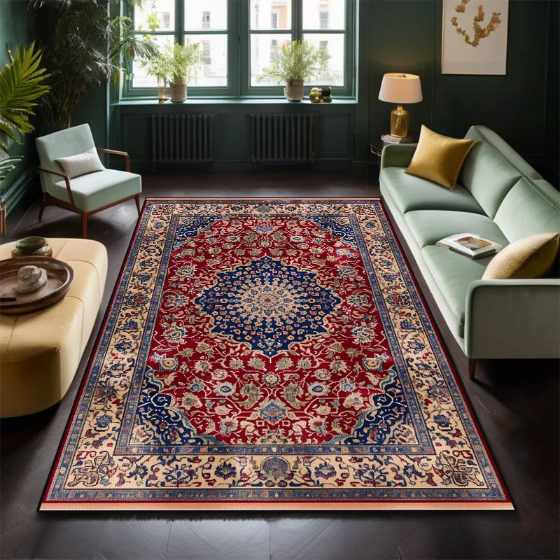 Classical Persian Carpet in The Living Room Decoration Bedroom Soft Mat Bedside Non-slip Easy Clean Lounge Rug Entrance Door Mat 2