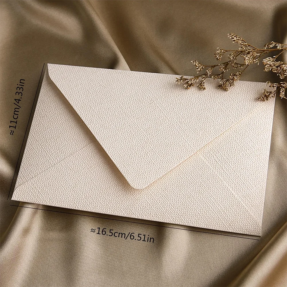 Kraft Paper Envelopes 10 pcs Linen Brown Paper Envelope Paper Set Retro Style for Christmas Valentine's Day Festival