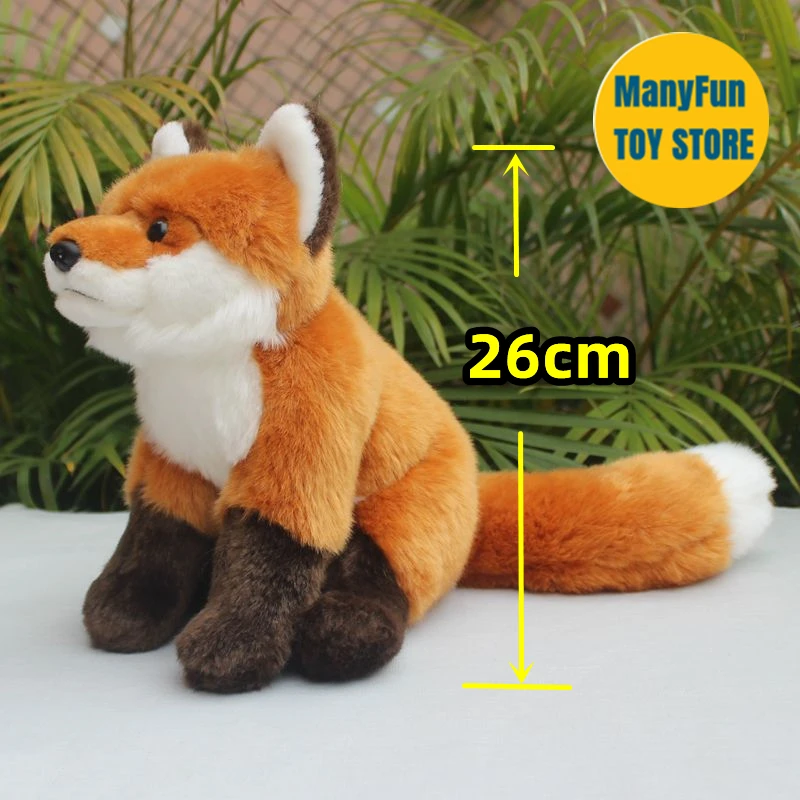 Realistic Red Fox High Fidelity Cute Plushie Vulpe Plush Toys Lifelike Animals Simulation Stuffed Doll Kawai Toy Gifts For Kids 2